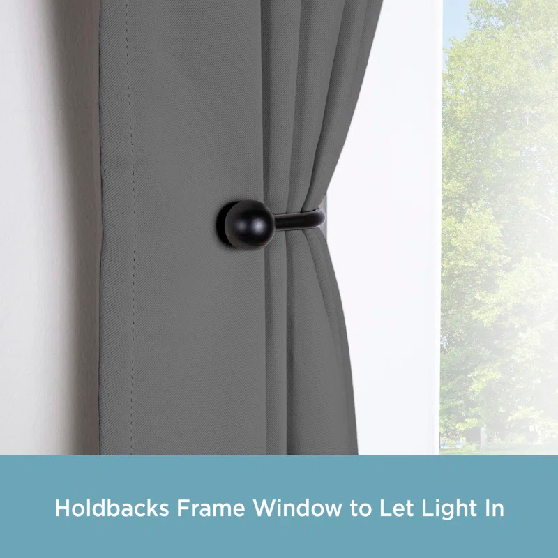 Kenney Ball Holdbacks Steel Curtain Holdback (Set of 2)