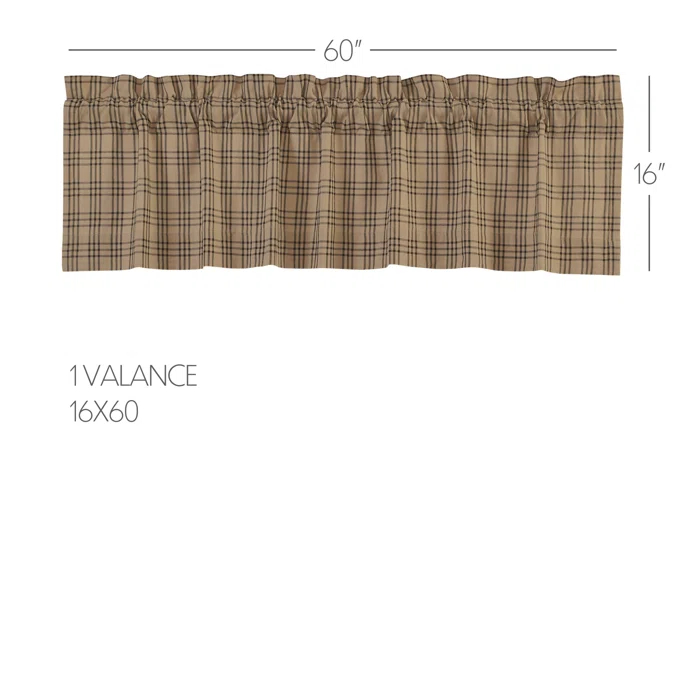 VHC Brands Sawyer Mill Plaid Cotton Tailored Window Valance