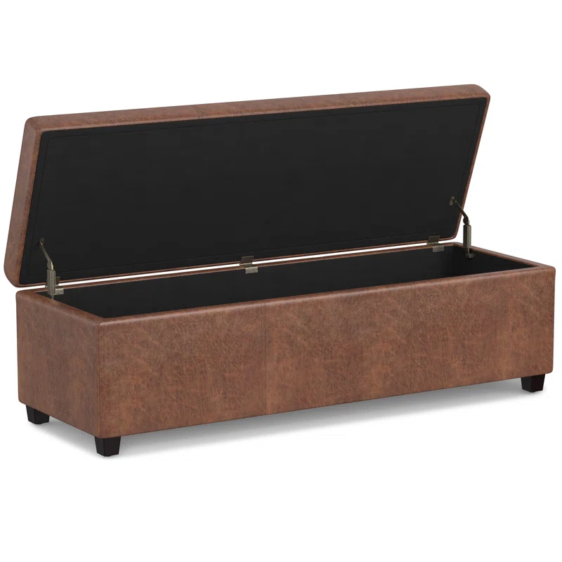 Simpli Home Avalon Extra Large Storage Ottoman Bench,Assembled