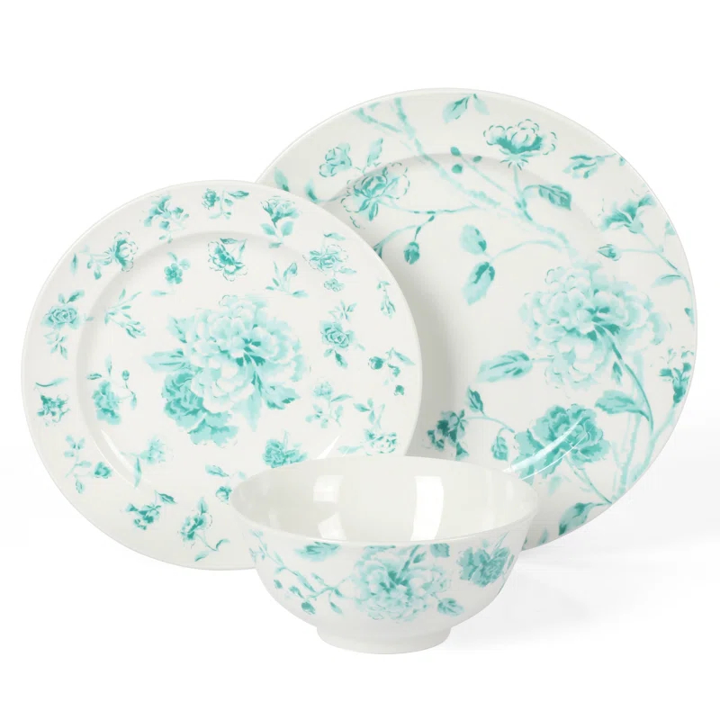 Martha Stewart Martha Stewart Porcelain China Dinnerware Set - Service for 4