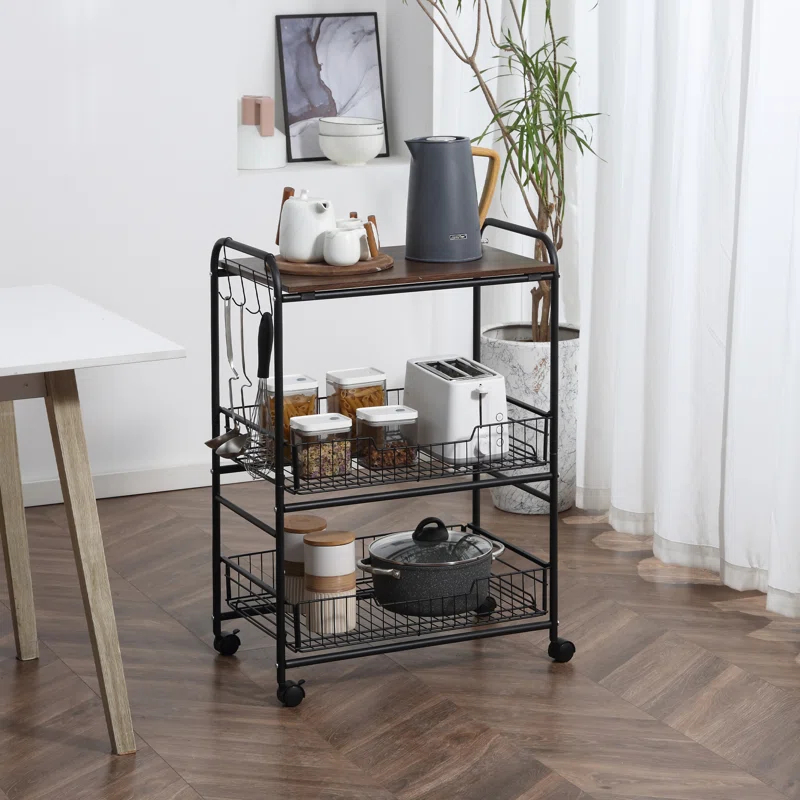 HomCom Kitchen Cart