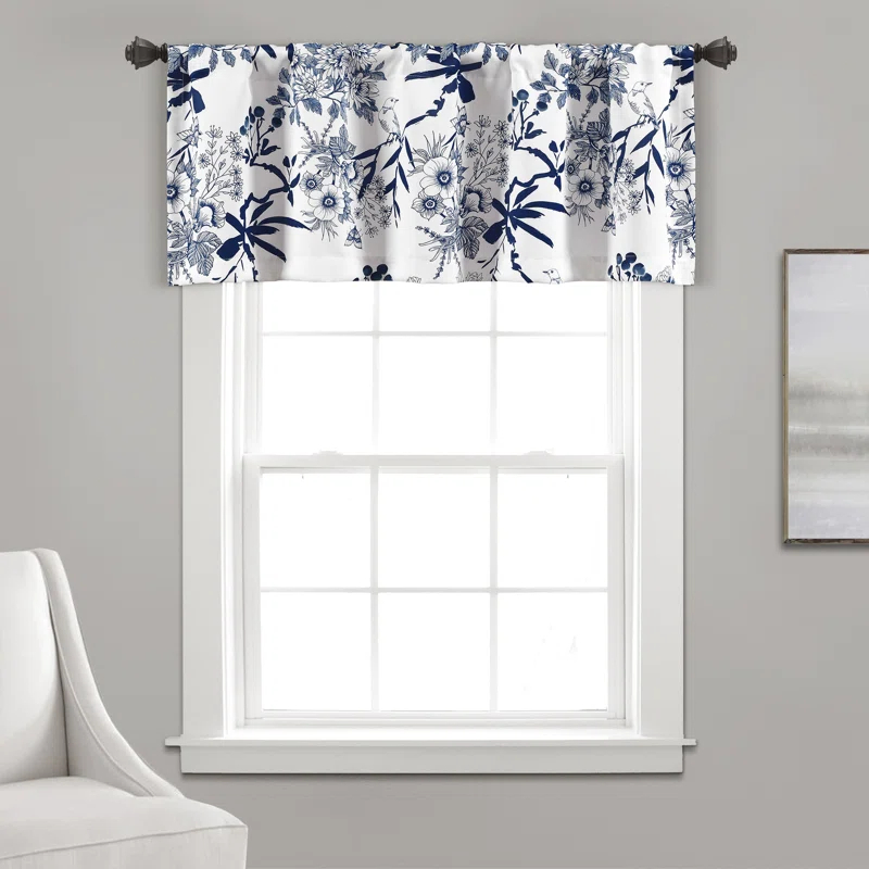 Lush Decor Botanical Garden Floral Tailored 52'' W Window Valance
