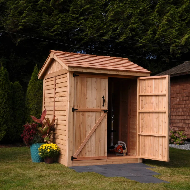 Outdoor Living Today 6 ft. W x 6 ft. D Maximizer Cedar Wood Storage Shed