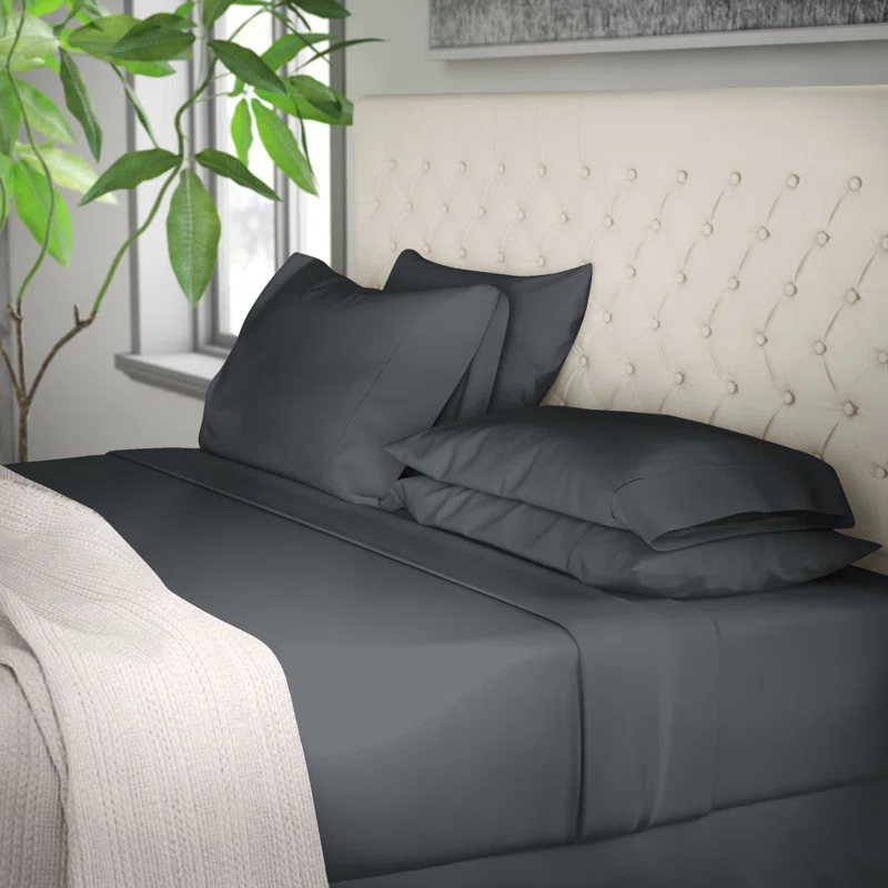 Madison Park Bamboo 250 Thread Count Rayon from Bamboo 4-Piece Sheet Set