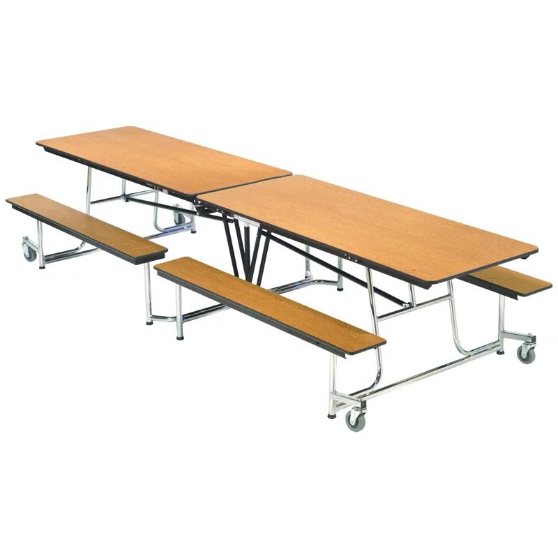 AmTab Manufacturing Corporation Rectangle Bench Cafeteria Table