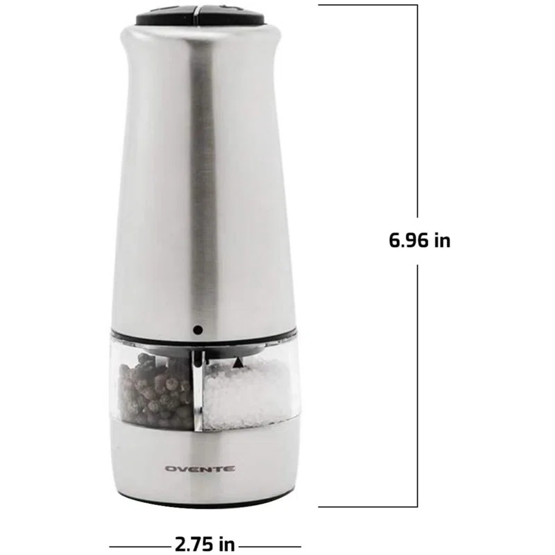 Ovente Electric 2-in-1 Salt & Pepper Combination Mill