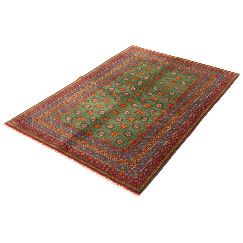 Bloomsbury Market One-of-a-kind Hand-knotted Kargahi Green 5'6" x 8'0" Wool Rug