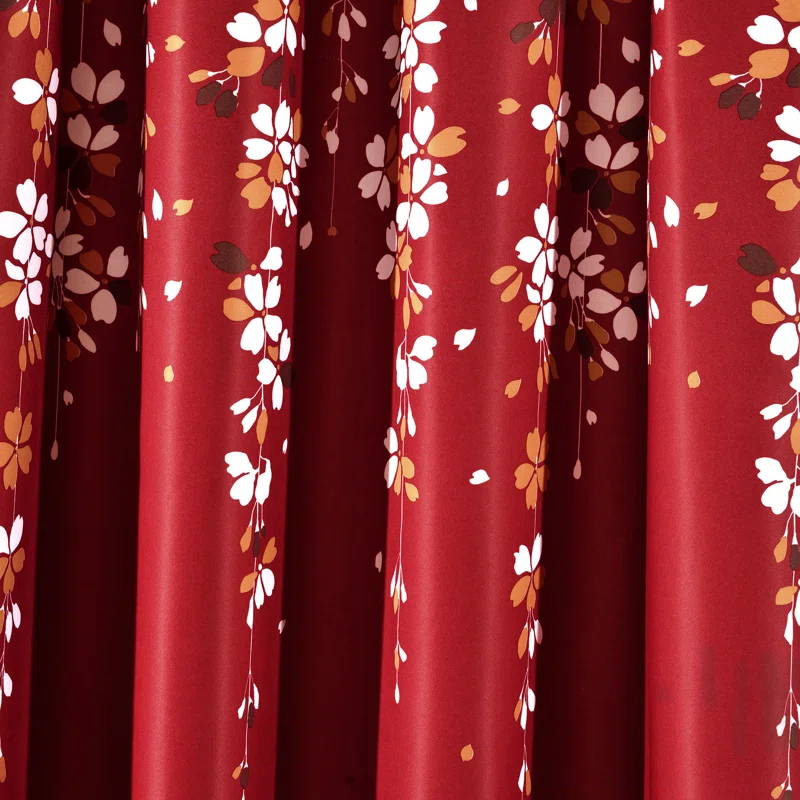 Lush Decor Weeping Flowers Floral Room Darkening Thermal Rod Pocket Curtain Panels (Set of 2)