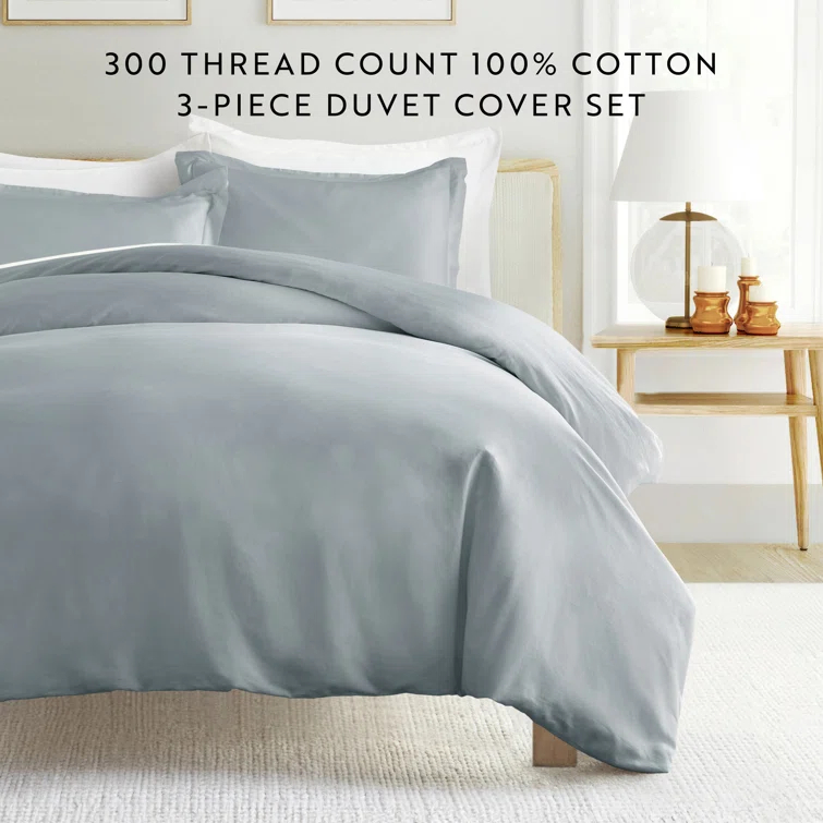 Becky Cameron Vintage Washed Long-Staple Sateen Cotton Duvet Cover Set