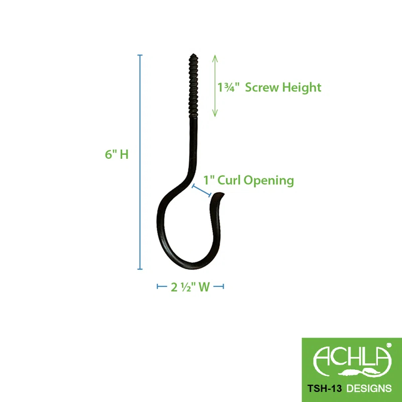 ACHLA Metal Weather Resistant Hook Plant Stand (Set of 3)