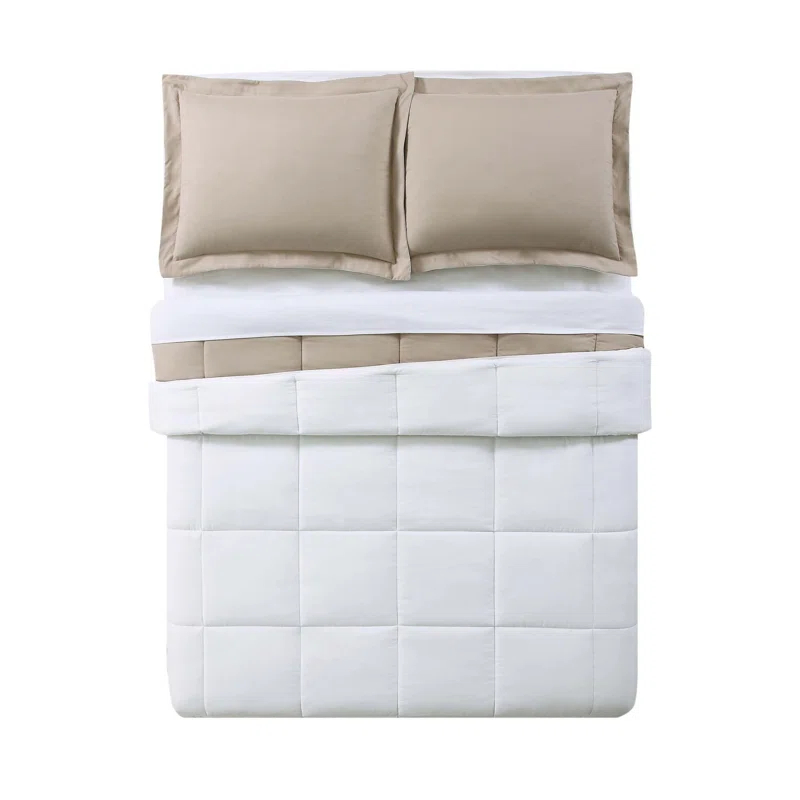 Everyday Baffle Box Stitch Comforter Set