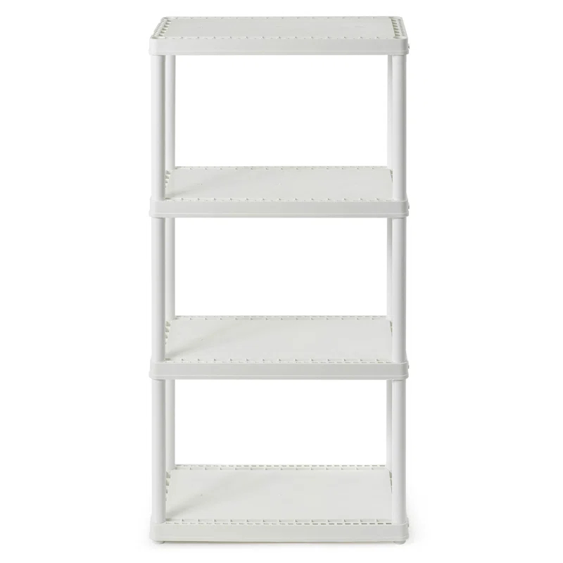 Gracious Living 4 Shelf Fixed Height Solid Light Duty Home Storage Unit