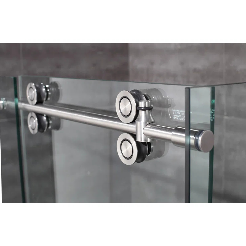 Aston Langham 48" W x 33.8125" D x 75" H Sliding Shower Enclosure with Fixed Panel Door SEN979-SS-48-10