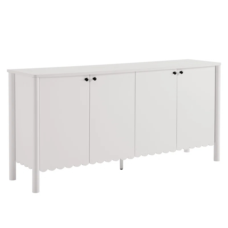 Modway Emmeline 66" 4-Door Scalloped Sideboard Cabinet