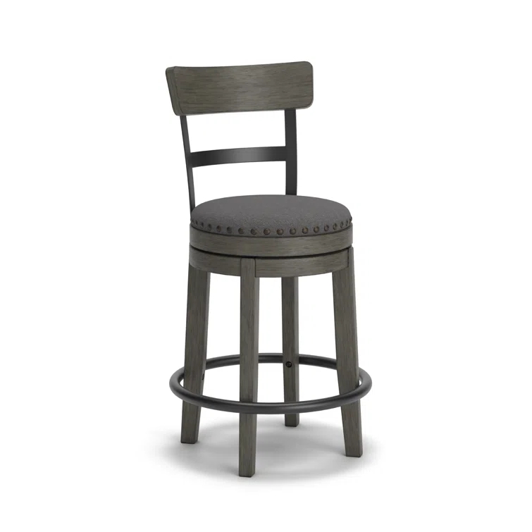 Red Barrel Studio® Obdulio Swivel Upholstered Counter Stool