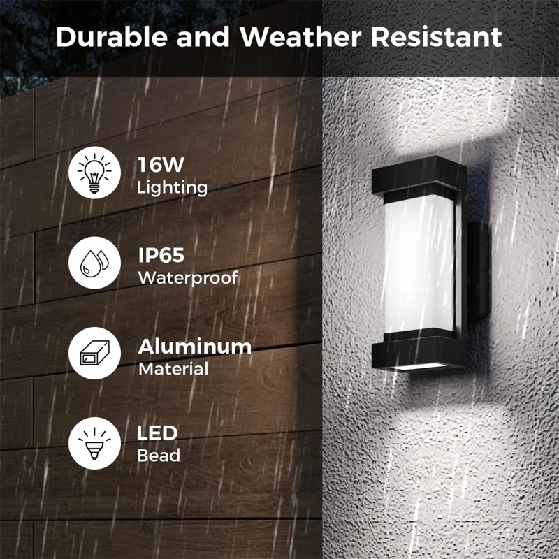 Phantoscope Lighting Sconce, Wi-Fi Control, Compatible With Alexa, IP65 Waterproof, 2 Pack