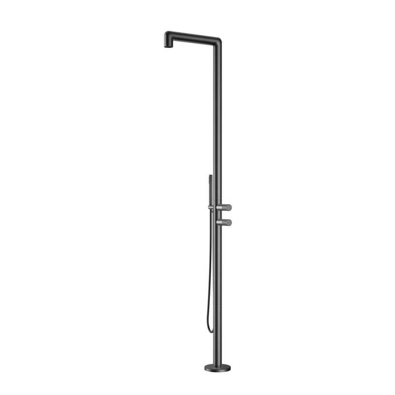 Stainless Steel Free Standing Outdoor Shower and Footwash Spout