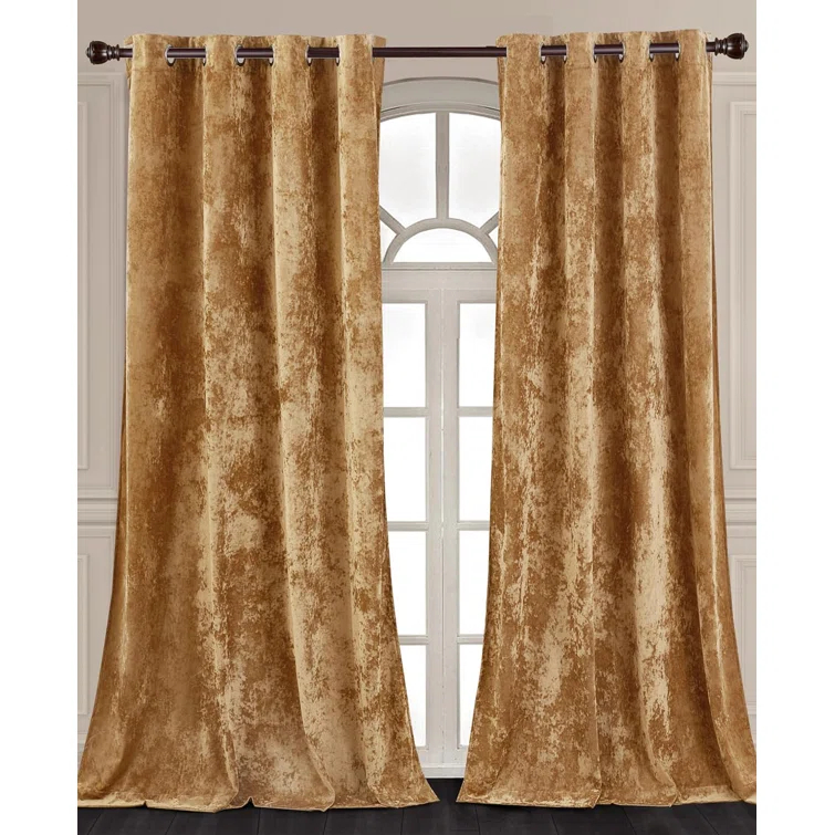 Chezmoi Collection Lux Grommet Top Window Curtain Set