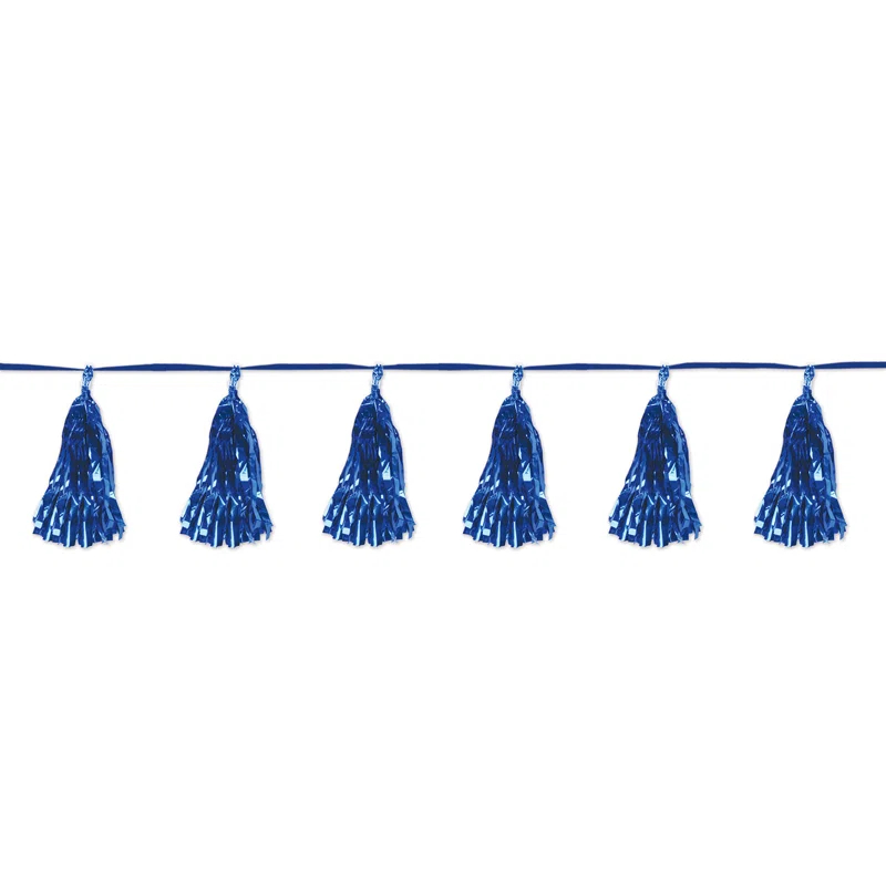 The Party Aisle™ Metallic Tassel Garland - 9Â¾" x 8' - Pack of 12