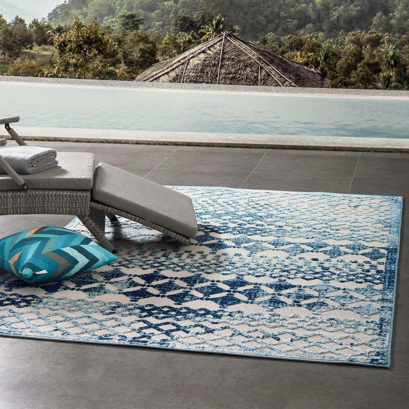 Modway Modway Coronado Distressed Diamond Outdoor Area Rug by Havenside Home