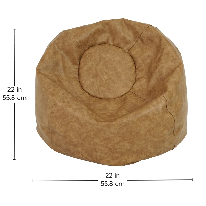 Factory Direct Partners Standard Faux Leather Classic Bean Bag