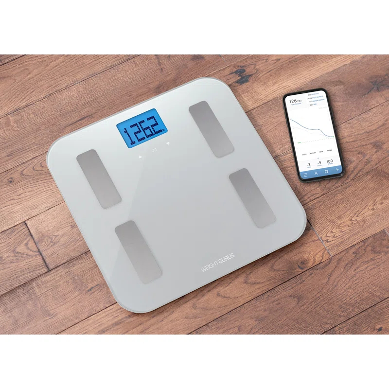 Greater Goods Weight Gurus Digital Body Fat Scale With Large Backlit Lcd And Smartphone Tracking (silver)