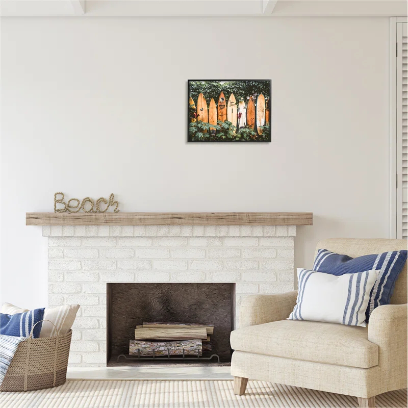 Stupell Industries Az-956-Framed " Surf Boards In Nature " by Krista Broadway
