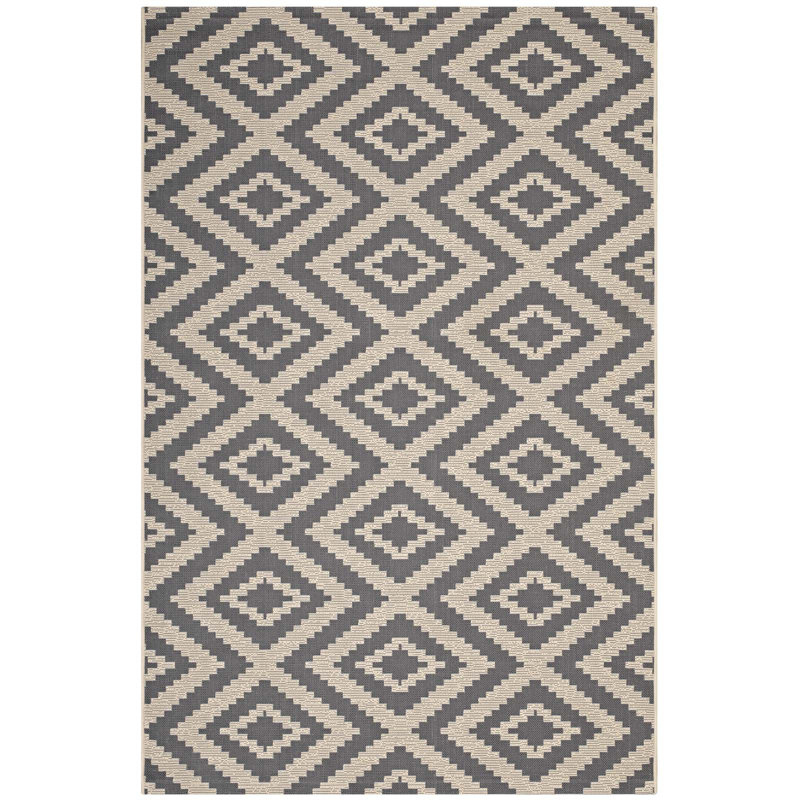 Modway Modway Jagged Geometric Diamond Trellis Indoor and Outdoor Area Rug