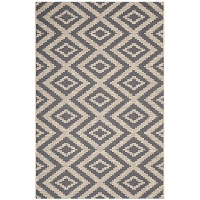 Modway Modway Jagged Geometric Diamond Trellis Indoor and Outdoor Area Rug