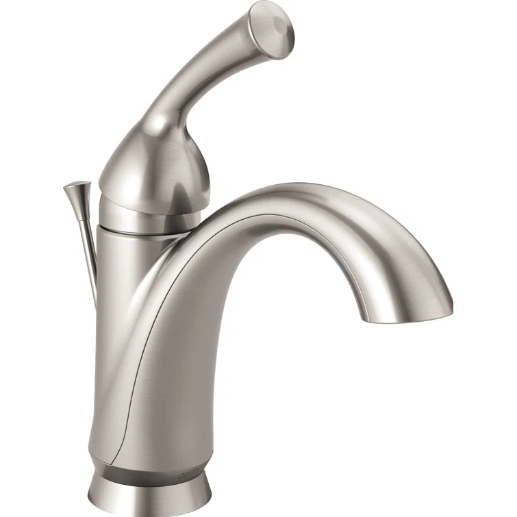 Delta Haywood Single Hole Bathroom Faucet with Drain Assembly, Single Handle Bathroom Sink Faucet 15999-SS-DST