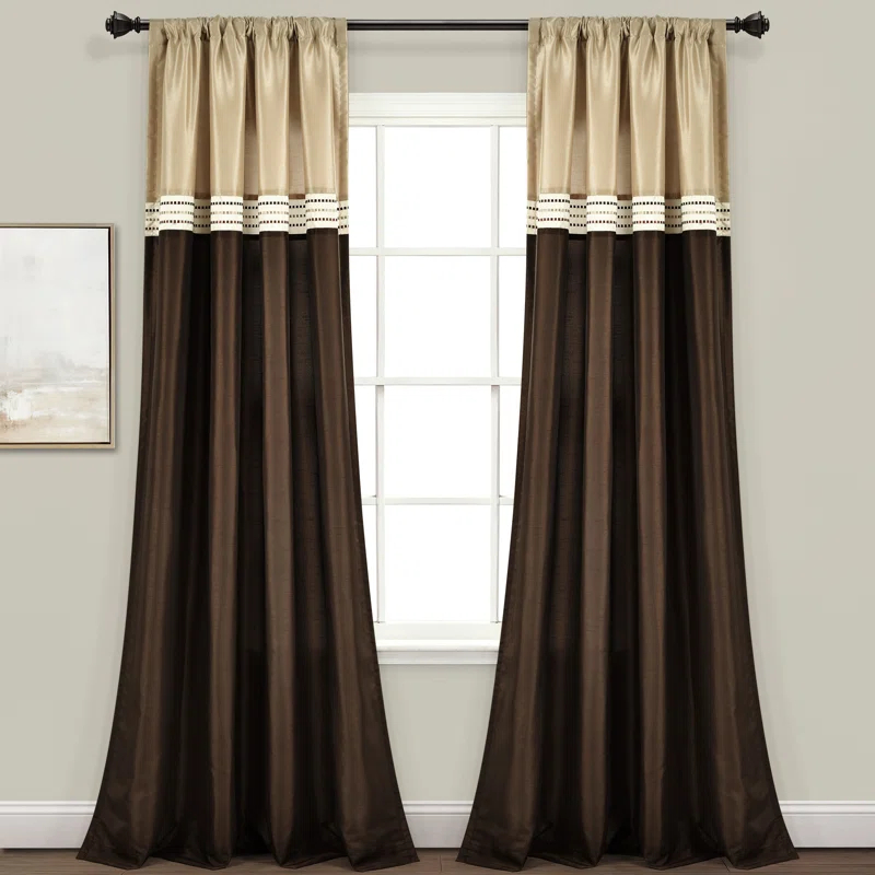 Lush Decor Terra Semi-Sheer Rod Pocket Curtain Panels (Set of 2)