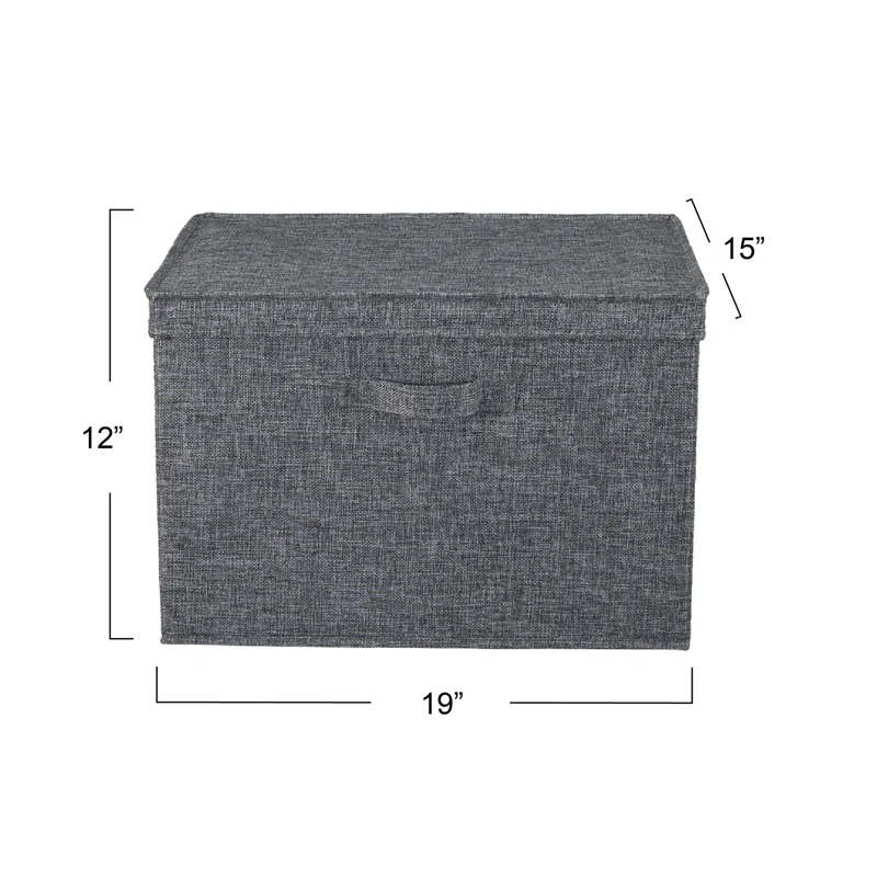 Household Essentials Household Essentials Wide Storage Box Fabric Bin (Set of 2)