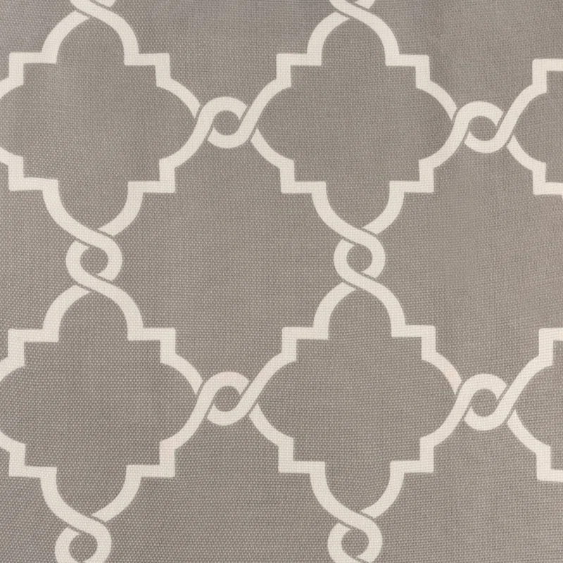 Saratoga Fretwork Print Grommet Top Window Valance