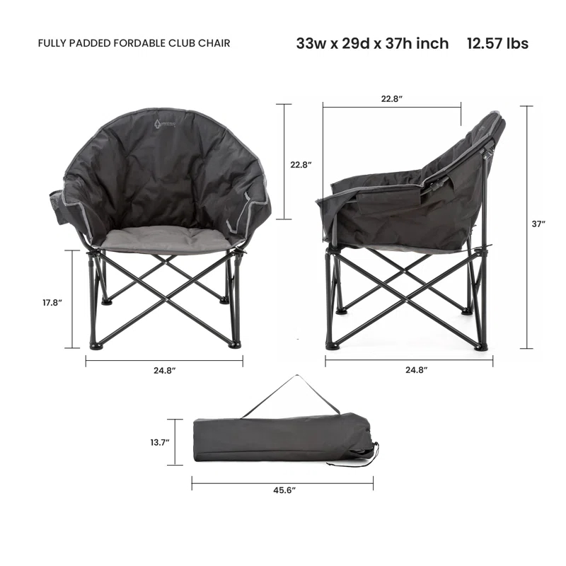 Folding Camping Chair with Cushions