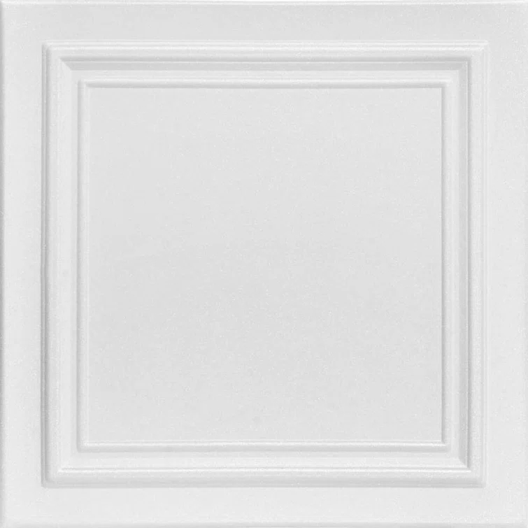 A La Maison Ceilings Line Art 1.6 ft. x 1.6 ft. Polystyrene Glue-up Ceiling Tile (Set of 96)