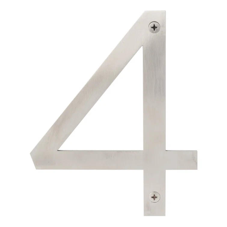ModernStainlessHardware 6'' H Stainless Steel House Number