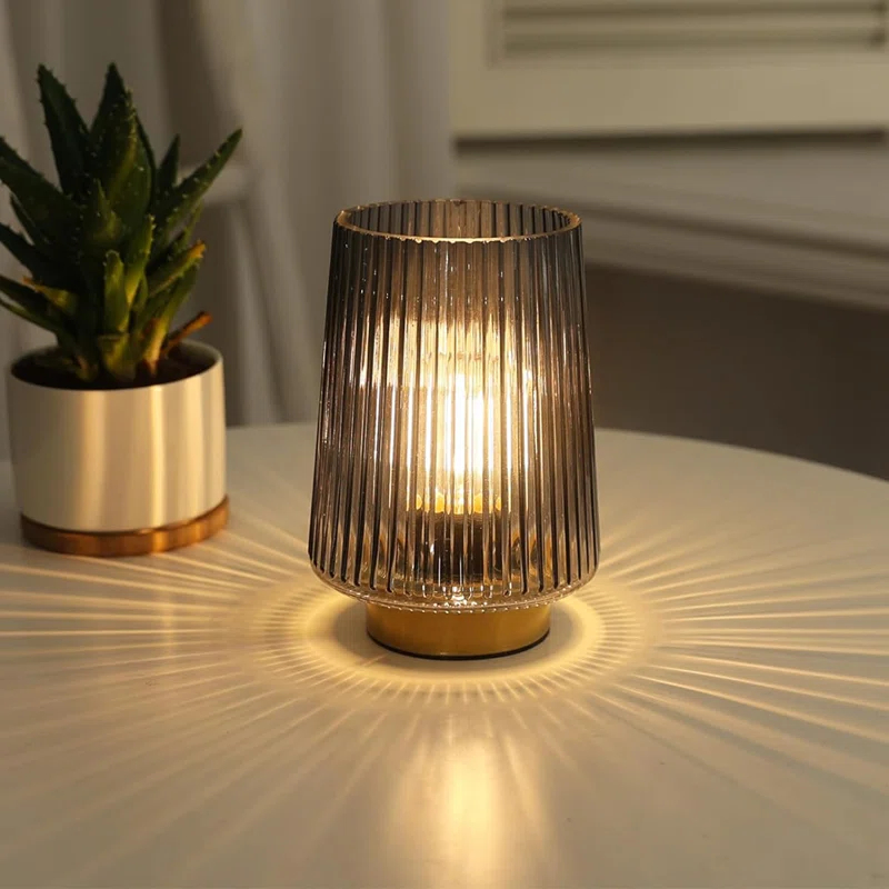 Latitude Run® Battery Operated Lamp With Timer, Table Lamps For Bedroom