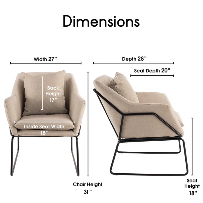 Elle Decor Adore Decor Odile Accent Chair