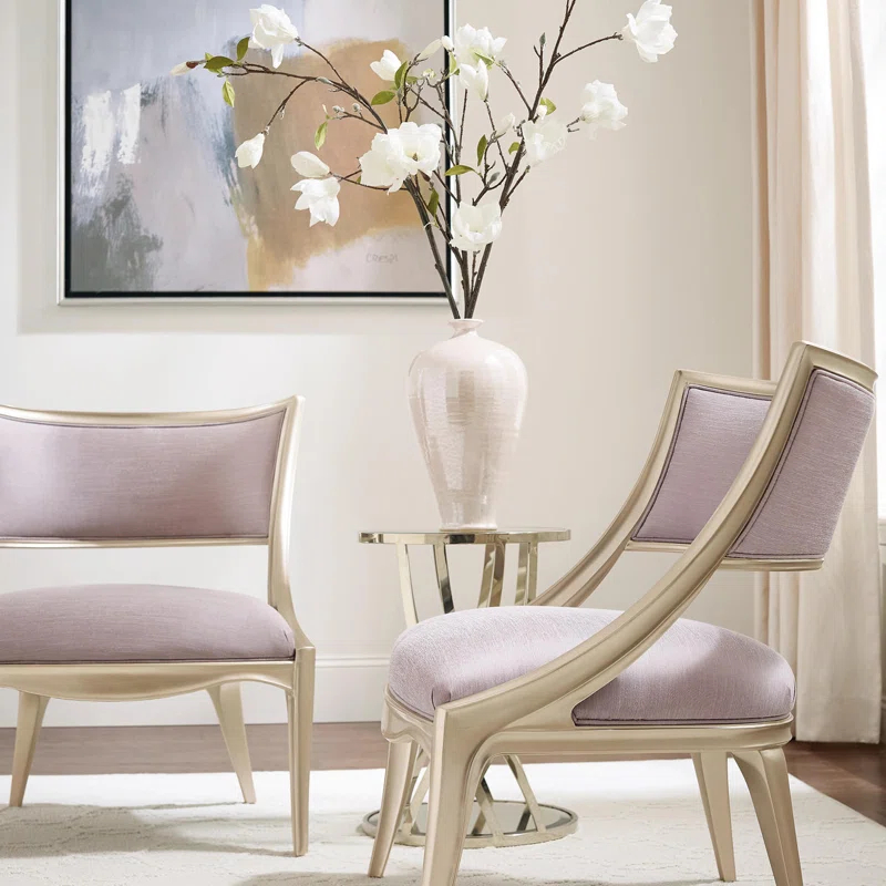 Caracole Compositions Adela Glass Top End Table