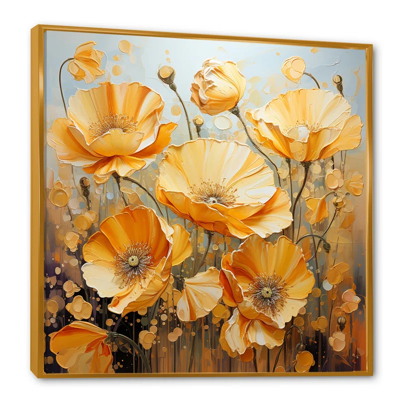 Design Art " Yellow Vivid Poppy Moments "