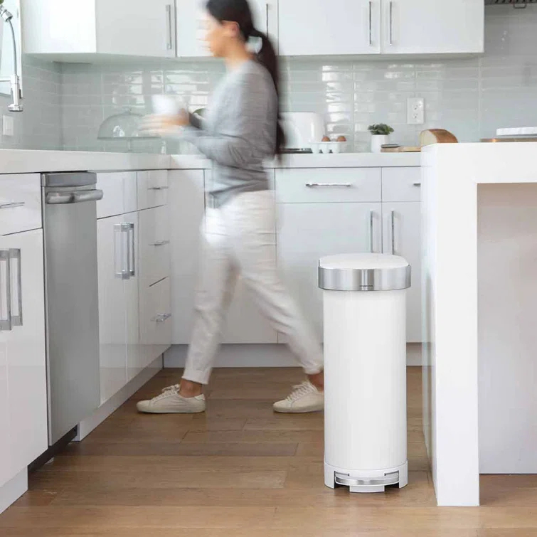 simplehuman 45 Liter / 12 Gallon Slim Hands-Free Kitchen Step Trash Can
