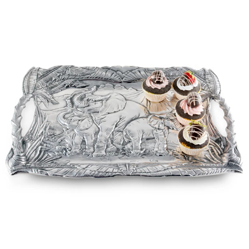 Arthur Court Designs Elephant Metal Tray