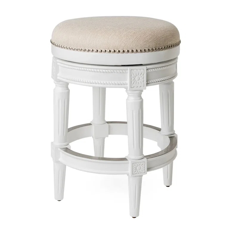 Maven Lane Maven Lane Pullman Backless Stool with Fabric Upholstery