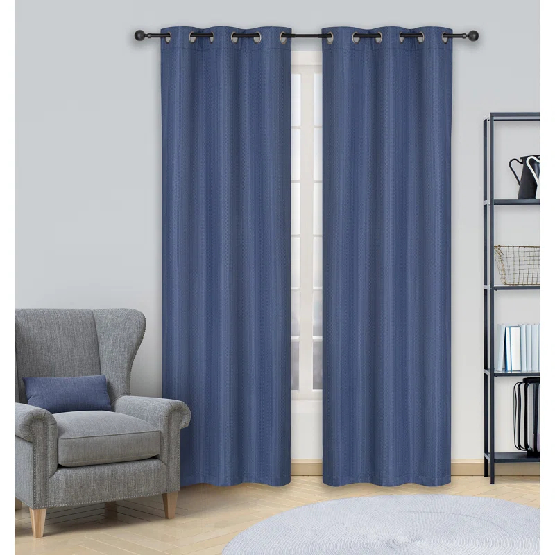 Safdie & Co. Inc. Polyester Room Darkening Curtain Pair (Set of 2)