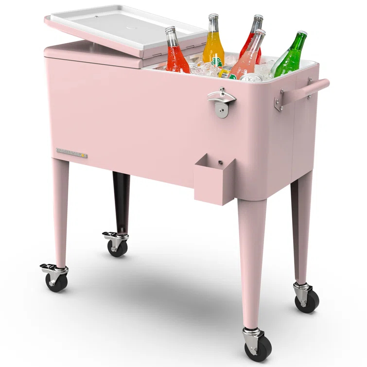 80 Qt. Outdoor Rolling Cooler Cart