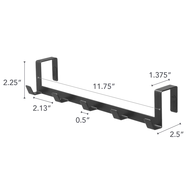 Yamazaki Home Over The Door Hooks - Hanging Coat Rack, Steel, Wide, Over-the-Door