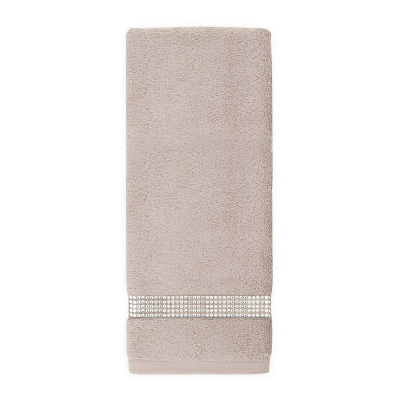 Sparkles Home Stripe Rhinestone Hand Towel (Set of 2)