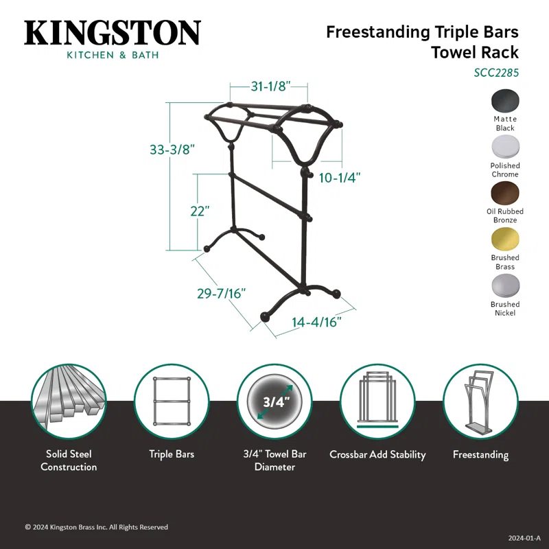 Kingston Brass Kingston Brass Edenscape Freestanding Y-Type Towel Rack SCC2285