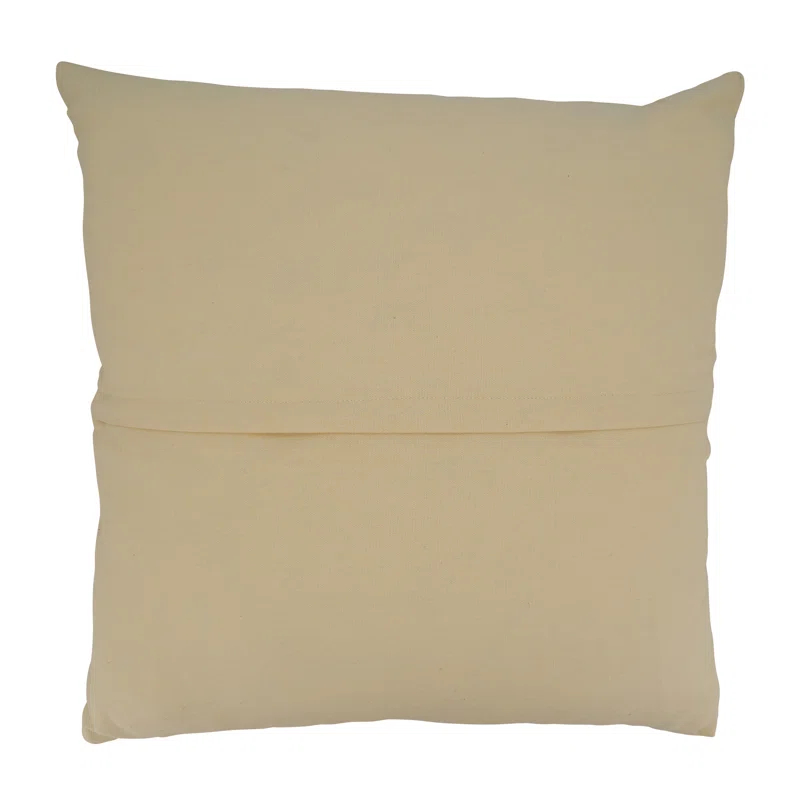 Saro Coralee Collection Striped Cotton Pillow Cover
