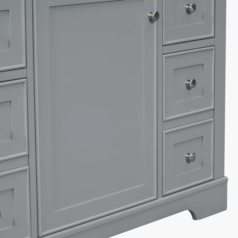 Beyong 33.4" H X 35.6" W X 17.9" D 35.6'' Single Bathroom Vanity Base Only